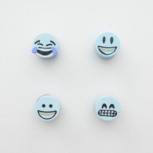 Miforde Buzdolabı Magnet, Buzdolabı Süsü - Emoji Set 4 - Mavi