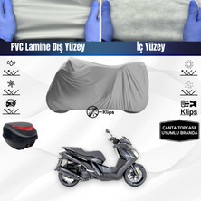 Ultra Shop Peugeot Pulsion 125 Uyumlu Motosiklet Brandası Arka Çanta Topcase Uyumlu Motor Brandası