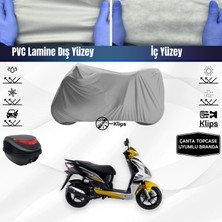 Ultra Shop Sym Jet 4 125 Uyumlu Motosiklet Brandası Arka Çanta Topcase Uyumlu Motor Brandası
