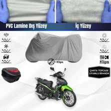 Ultra Shop Rks Sniper 50 Pro Uyumlu Motosiklet Brandası Arka Çanta Topcase Uyumlu Motor Brandası