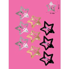 Gökbin Kız Çoçuk Kadın Yıldız Toka Klipsli Renkli Toka Star Kaymaz Yıldız Çıt Çıt Toka Trend Toka