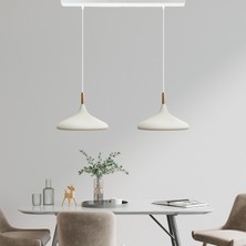 Bamyum Ikili Champion Dokulu Açık Krem Sarkıt Lamba Yemek Masası Oturma Odası Mutfak Salon Otel Café