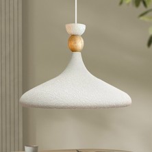 Bamyum Champion Ahşap Şapka Tekli Avize Sarkıt Salon Mutfak Cafe Butik Lamba Aydınlatma Avizeler
