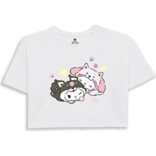 EZ Design Kuromi ve My Melody Crop Tshirt