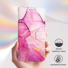 Mays Boutique Onur Için Kılıf 200 Pro 5g Pu Deri Mermer Desen Kickstand Cüzdan (Yurt Dışından)