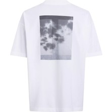 Calvin Klein Kadın Photoprınt Boyfrıend T-Shirt-Beyaz