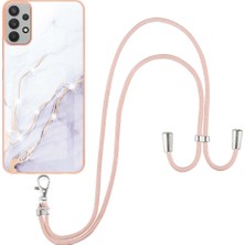 Mays Home1 Samsung Galaxy A32 5g Mermer Tampon Crossbody Kordon Askısı Yumuşak (Yurt Dışından)