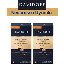 Davidoff Nespresso Uyumlu Kapsül Kahve Fine Espresso 2 x 10 Adet