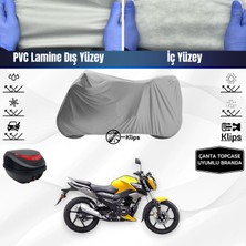 Ultra Shop Tvs Raider 125 Uyumlu Motosiklet Brandası Arka Çanta Topcase Uyumlu Motor Branda