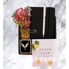 Hediye Biziz Hediye Kutusu - Defter & Kalem & Kolye