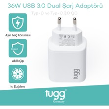 Tugg Germany Orjinal Hızlı Şarj Başlık Type-C Girişli 25W 104404