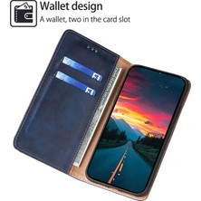 Seashell Digital Samsung Galaxy S23 Fe Için Çizilmez Kılıf Cüzdan Kart Yuvaları Pu Deri Manyetik Cep Telefonu Kapağı-Mavi (Yurt Dışından)