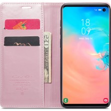 Seashell Digital Samsung Galaxy S10E Kılıf Deri Telefon Kapağı Yağ Mumu Crazy Horse Doku-Pembe (Yurt Dışından)