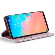 Seashell Digital Samsung Galaxy S10E Kılıf Deri Telefon Kapağı Yağ Mumu Crazy Horse Doku-Pembe (Yurt Dışından)