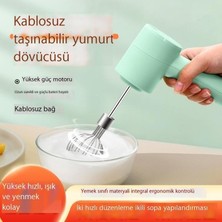 Leca Paslanmaz Çelik Elektrikli Yumurta Çırpıcı Kablosuz Ev Ayarlanabilir El Küçük Otomatik Çırpma Teli (Yurt Dışından)