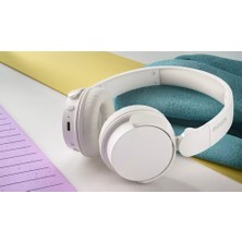 Philips TAH4209WT Kablosuz Kulak Üstü Kulaklık Dinamik Bas, Bluetooth, Net Arama Sesi, 55 Saat Kullanım Beyaz