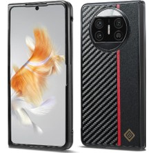 SZY Market Huawei Mate X3 Için Kılıf/x5 Alüminyum Metal Logo Karbon Fiber Pu Eklenmiş Pu (Yurt Dışından)