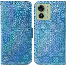 SZY Market Motorola Kenar 40 Premium Pu Deri Glitter Renkli Cüzdan Kılıf (Yurt Dışından)