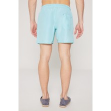 Altınyıldız Classics Erkek Mint Standart Fit Normal Kesim Hızlı Kuruyan Yan Cepli Desenli Mayo