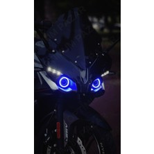 Optimum Pazar Bajaj Pulsar RS200 2015 -2024 Model Uyumlu Angel Neon LED Halka Tak Çalıştır MAVİ RENK