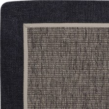Cool Halı Prag Art 03 Balkon Halısı Hasır Doku Mutfak Halısı Çift Bordürlü Ithal Sisal Halı Yolluk