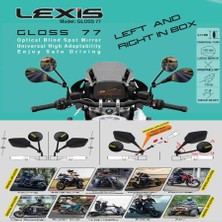 Lexis Gloss 77 Universal Optik Dış Bükey Geniş Açılı Motosiklet Kör Nokta Aynası