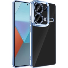 Coolacs Xiaomi Redmi Note 13 Pro 4g Uyumlu Kılıf Şeffaf Logo Gösteren Parlak Renkli Kenarlı Kapak