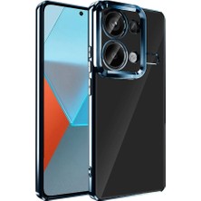 Coolacs Xiaomi Redmi Note 13 Pro 4g Uyumlu Kılıf Şeffaf Logo Gösteren Parlak Renkli Kenarlı Kapak