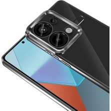 Coolacs Xiaomi Redmi Note 13 Pro 4g Uyumlu Kılıf Şeffaf Logo Gösteren Parlak Renkli Kenarlı Kapak