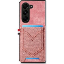 Colorful Shop Samsung Galaxy Için Kılıf Fold 5 Manyetik Araç Montaj Crad Yuvası Kot Cep (Yurt Dışından)