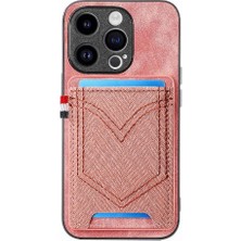 Colorful Shop IPhone 15 Için Kılıf Pro Crad Yuvası Manyetik Araç Montaj Kot Cep Tasarımı (Yurt Dışından)