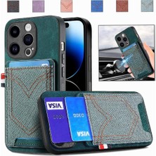 Colorful Shop IPhone 14 Için Kılıf Pro Crad Yuvası Manyetik Araç Montaj Kot Cep Tasarımı (Yurt Dışından)