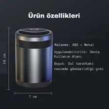 Sz Master Bilişim Araç Içi Sensörlü Işıklı Küllük Otomatik Açılır Içi Metal Araba Ev Ofis Küllük Sigara Kül Tablası