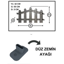 Dekoratif Plastik Alan Oluşturma ve Bahçe Çiti 1 ADET ÇİT (Y: 32 CM / G: 55 CM) SERT ZEMİN AYAKLI