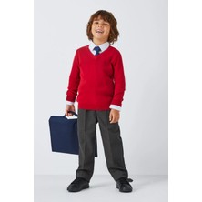 Yakamel Çocuk Likrasız Ortaokul Trend Günlük Kumaş Okul Pantolonu