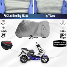 ULTRASHOP Ultra Shop Yamaha Aerox 100 Motosiklet Brandası Çanta Topcase Uyumlu Motor Brandası