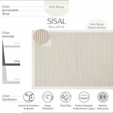 Cool Halı Riga Art 01 Hasır Dokulu Balkon Halısı Ithal Sisal Halı Yolluk Bordürlü Mutfak Halısı