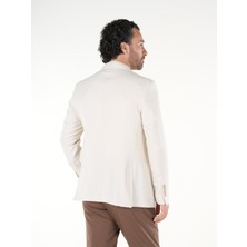 Parez Premium Erkek Slim Fit Italyan Stil Torba Cepli Punto Dikişli Astarsız Kruvaze Ceket