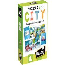 Headu Puzzle 8+1 City (2-5 YAŞ)-IT20508