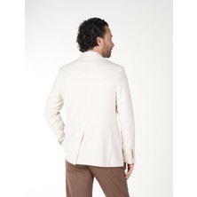 Parez Premium Erkek Slim Fit Italyan Stil Mono Yaka Torba Cepli Punto Dikişli Astarsız Ceket