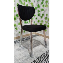 Özcan Mobilya Aksesuar 2 Adet Krom Metal Ayak Elma Mutfak Salon Sandalyesi Kafe Restoran Sandalyesi Metal Demonte Sandalye
