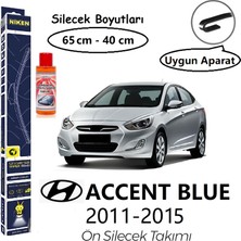 Niken Hyundai Accent Blue Ön Silecek Takımı (2011-2015) Hediye!!! Autokit Konsantre Cam Suyu