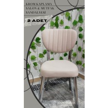 Özcan Mobilya Aksesuar 2 Adet Krom Metal Ayak Elma Mutfak Salon Sandalyesi Kafe Restoran Sandalyesi Metal Demonte Sandalye