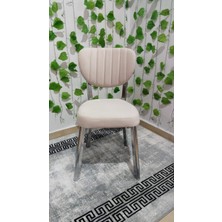 Özcan Mobilya Aksesuar 2 Adet Krom Metal Ayak Elma Mutfak Salon Sandalyesi Kafe Restoran Sandalyesi Metal Demonte Sandalye