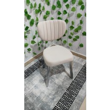 Özcan Mobilya Aksesuar 2 Adet Krom Metal Ayak Elma Mutfak Salon Sandalyesi Kafe Restoran Sandalyesi Metal Demonte Sandalye