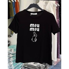 Mivmiv Tavşan Baskılı Kısa Kollu T-Shirt