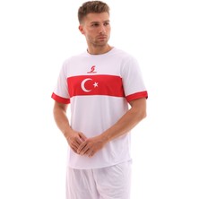 Sportech K0140 Türkiye Milli Takım Forması Tek Üst 128 cm Beyaz Renkli Kişiye Özel Yazı ve Numara Seçeneği