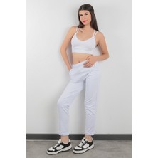 Kadın Çift Cepli Duble Paça Eşofman Altı -2629