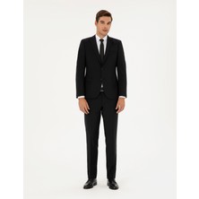 Pierre Cardin Erkek Siyah Slim Fit Yünlü Takım Elbise 50297483-VR046
