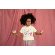 Bubuga Kız Çocuk Pamuk Student Baskılı Kısa Kol Tshirt